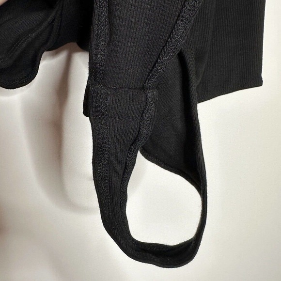 NWT Nordstrom Elodie Ribbed Tank Thong Bodysuit Women's Black Size Large - Picture 5 of 5